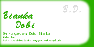 bianka dobi business card